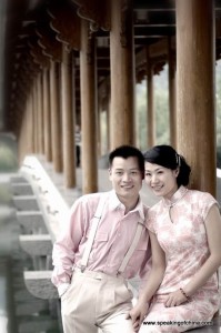 Marriage in modern China may revolve around money, but not for everyone. Here, Michael Pan married his wife Helen because they were in love.