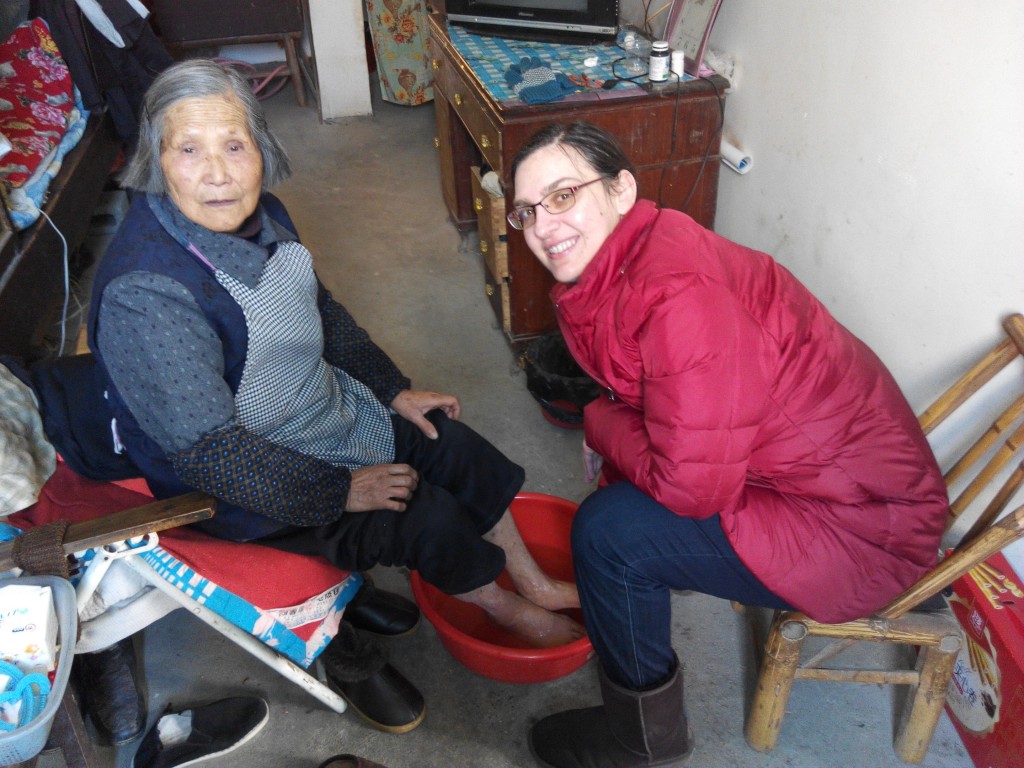 We visited relatives in the village, including John's grandma (who enjoyed my foot bath and foot massage).
